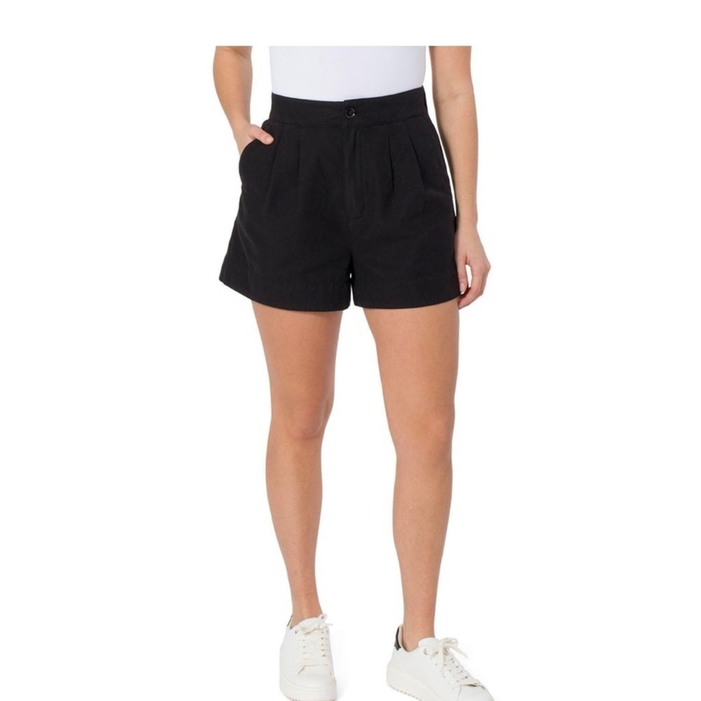 Joie Black linen pleated Chino Pockryshorts nwt size large